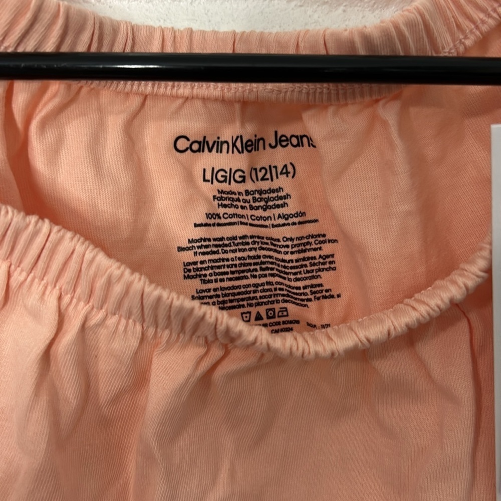 NWT Calvin Klein Jeans Peach Romper Women’s Large 12/14 Summer Shorts Jumpsuit - Picture 5 of 7